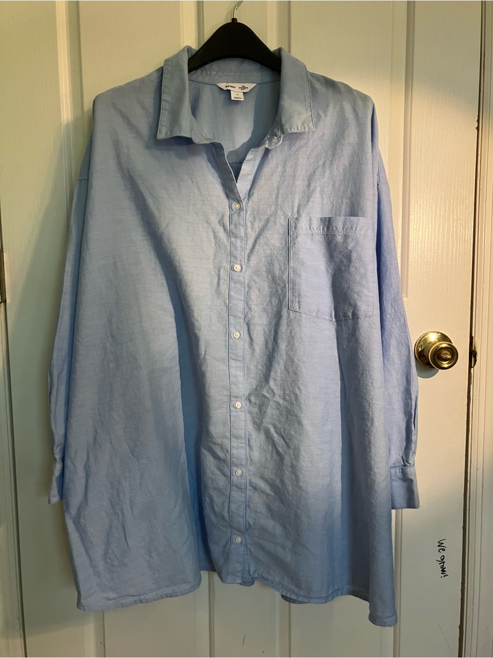 Light Blue Women’s Cotton Button-Up Shirt
